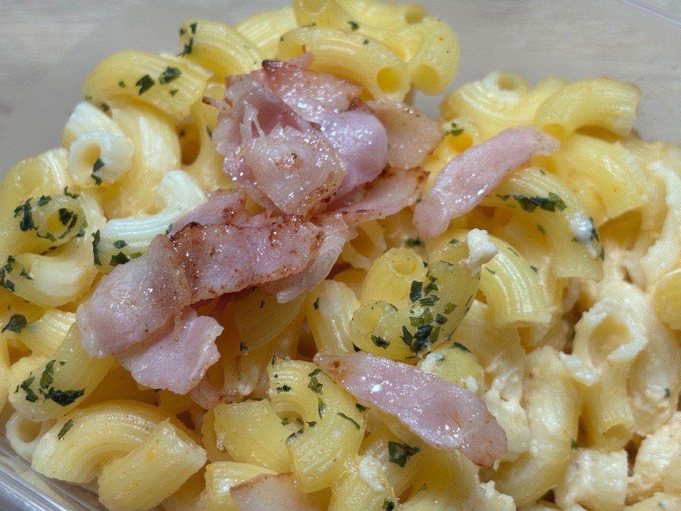 Mac and cheese ropogós baconnel – 5. lépés