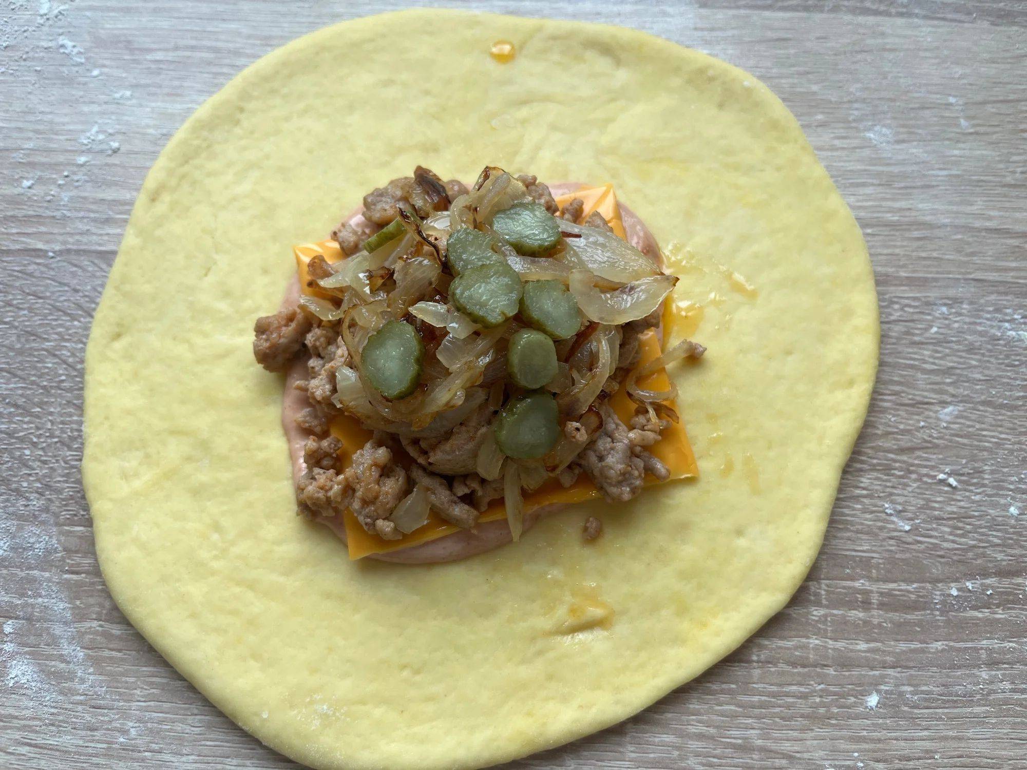 Töltött sajtburger – 6. lépés