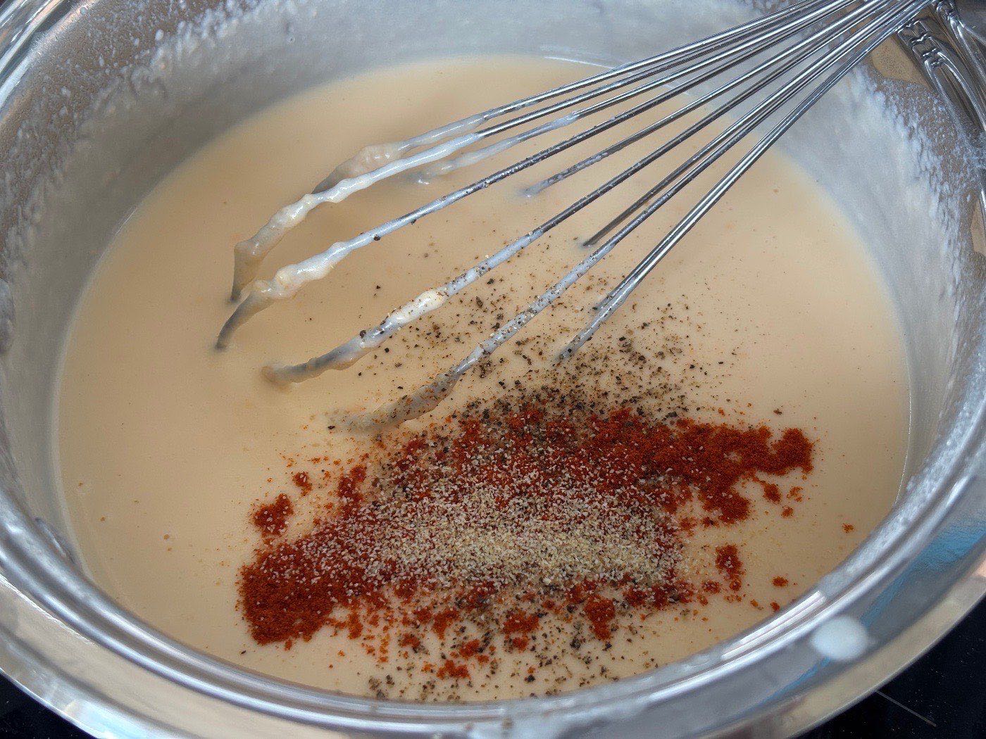 Mac and cheese ropogós baconnel – 2. lépés